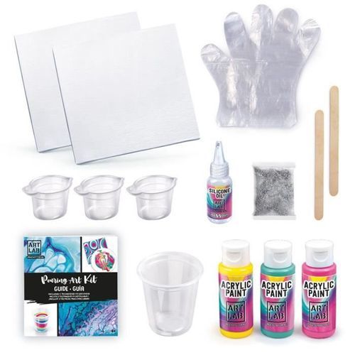 ART LAB Pouring Paint - Kit de Peinture theme Rainbow - Coffret pour enfant - Peinture acrylique - Photo n°2; ?>