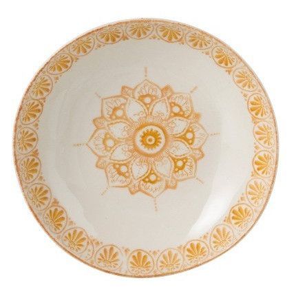 Assiette céramique blanc et jaune Nayra D 23 cm - Photo n°2; ?>