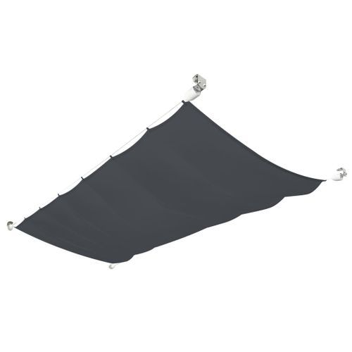 Auvent de patio Tissu Oxford 140 x 420 cm Gris - Photo n°2; ?>