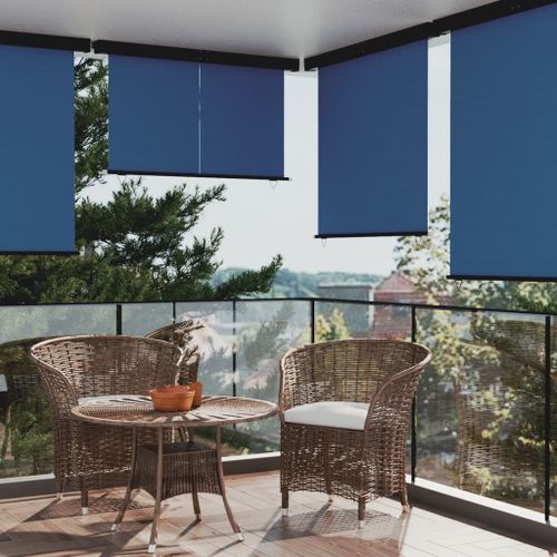 Auvent latéral de balcon 160x250 cm Bleu - Photo n°2; ?>