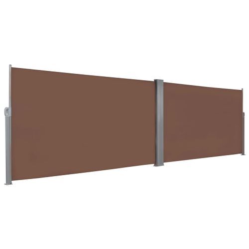 Auvent latéral rétractable 160 x 600 cm Marron - Photo n°3; ?>