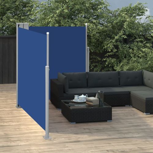 Auvent latéral rétractable 170 x 600 cm Bleu - Photo n°3; ?>