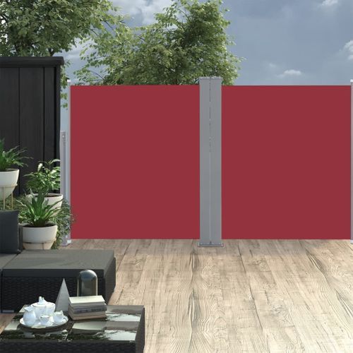 Auvent latéral rétractable 170 x 600 cm Rouge - Photo n°2; ?>