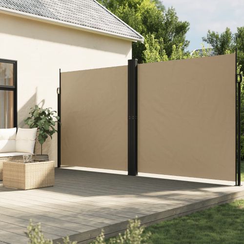 Auvent latéral rétractable beige 200x1200 cm - Photo n°2; ?>