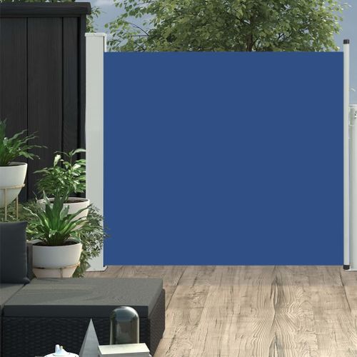 Auvent latéral rétractable de patio 100x300 cm Bleu 2 - Photo n°2; ?>