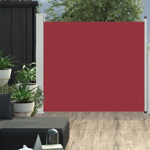 Auvent latéral rétractable de patio 100x300 cm Rouge - Photo n°2; ?>