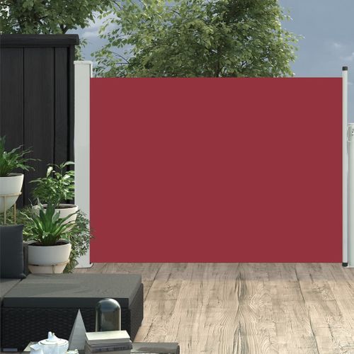 Auvent latéral rétractable de patio 100x500 cm Rouge - Photo n°2; ?>