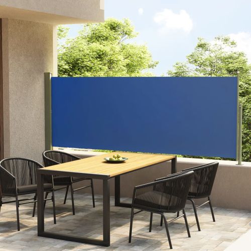 Auvent latéral rétractable de patio 117x300 cm Bleu - Photo n°2; ?>