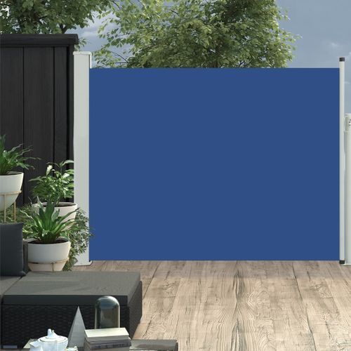 Auvent latéral rétractable de patio 140x500 cm Bleu 2 - Photo n°2; ?>