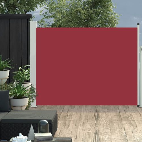 Auvent latéral rétractable de patio 140x500 cm Rouge - Photo n°2; ?>