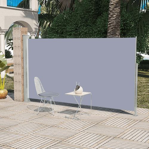 Auvent latéral rétractable de patio 160 x 300 cm Gris 2 - Photo n°2; ?>