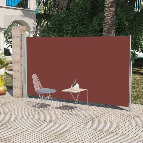 Auvent latéral rétractable de patio 160 x 300 cm Marron - Photo n°2; ?>