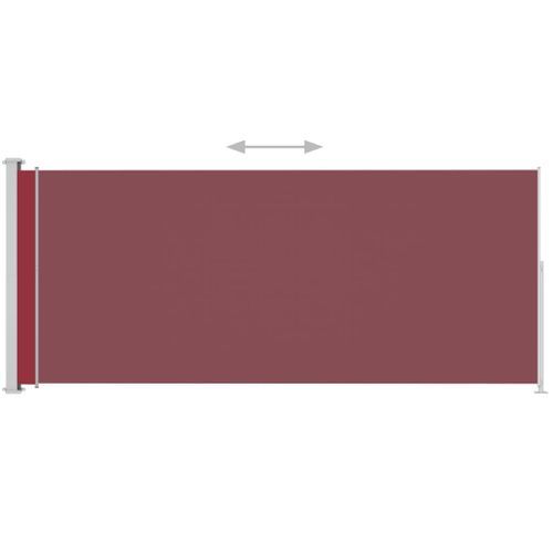 Auvent latéral rétractable de patio 180x500 cm Rouge - Photo n°3; ?>