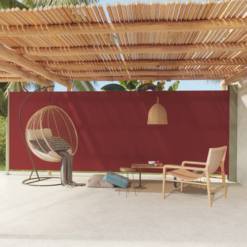 Auvent latéral rétractable de patio 200x600 cm Rouge - Photo n°2; ?>