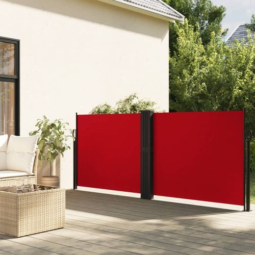 Auvent latéral rétractable rouge 100x600 cm - Photo n°2; ?>