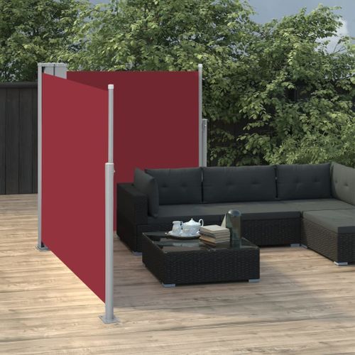 Auvent latéral rétractable Rouge 120 x 600 cm - Photo n°3; ?>