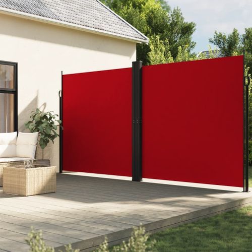 Auvent latéral rétractable rouge 200x1000 cm - Photo n°2; ?>