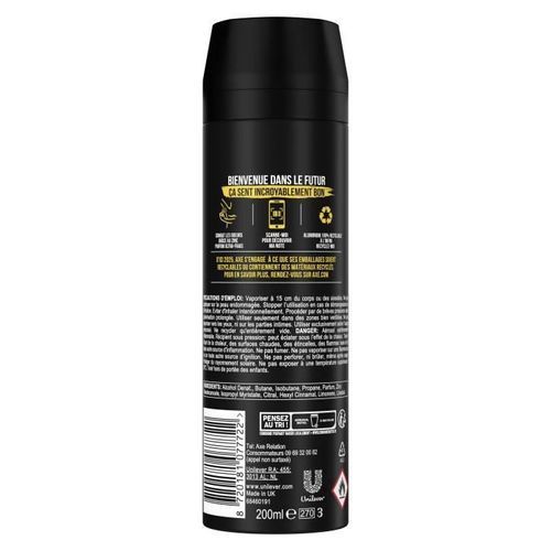 AXE Déodorant Homme Wild Bodyspray - 48h de Fraîcheur Non-Stop - Antibactérien - Lot de 6 x 200 ml - 1,2 L - Photo n°3; ?>