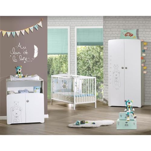 BABYPRICE Commode a langer 2 portes TEDDY - Photo n°3; ?>