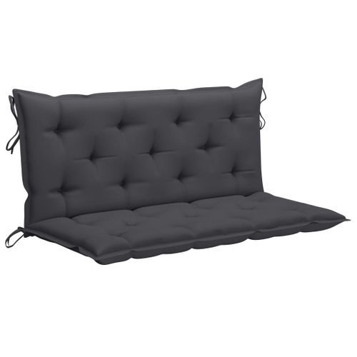Balancelle avec coussin anthracite 120 cm Bois de teck solide - Photo n°2; ?>