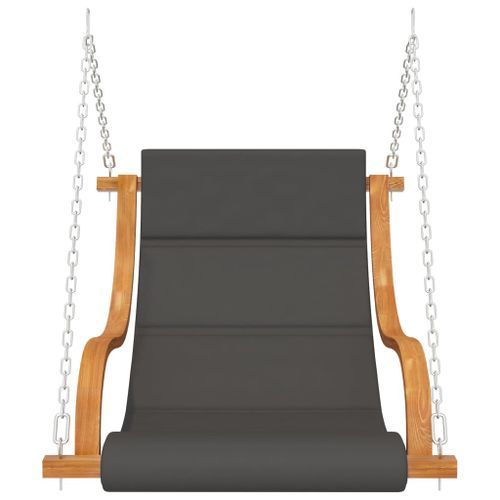 Balancelle avec coussin Bois courbé massif avec finition teck - Photo n°3; ?>