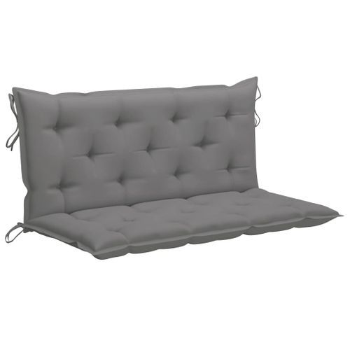 Balancelle Avec Coussin Gris 120 Cm Bois De Teck Solide 24 Balancelle avec coussin gris 120 cm Bois de teck solide - Photo n°2; ?>