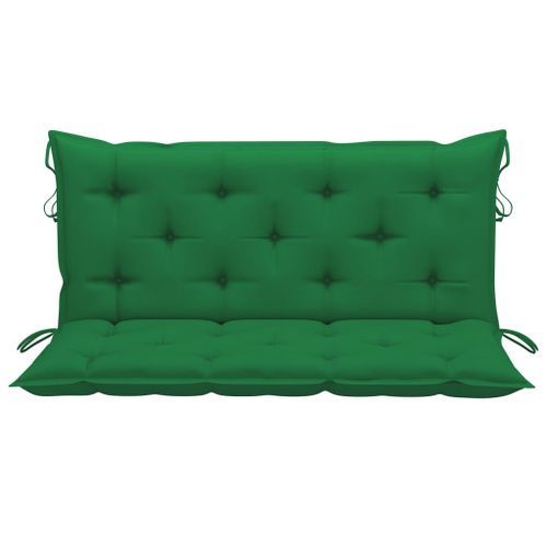 Balancelle Avec Coussin Vert 120 Cm Bois De Teck Solide 25 Balancelle avec coussin vert 120 cm Bois de teck solide - Photo n°3; ?>