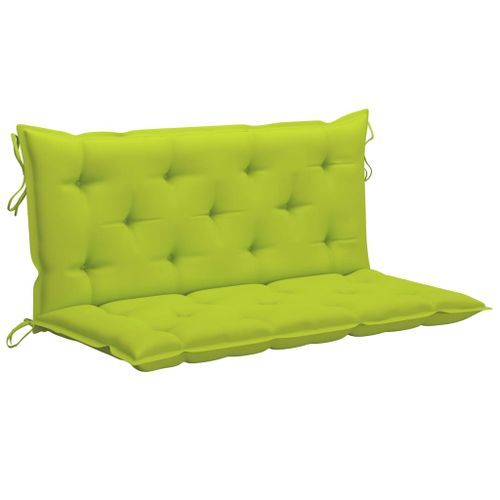 Balancelle Avec Coussin Vert Vif 120 Cm Bois De Teck Solide 24 Balancelle avec coussin vert vif 120 cm Bois de teck solide - Photo n°2; ?>