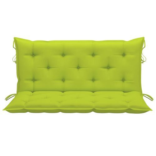 Balancelle Avec Coussin Vert Vif 120 Cm Bois De Teck Solide 25 Balancelle avec coussin vert vif 120 cm Bois de teck solide - Photo n°3; ?>