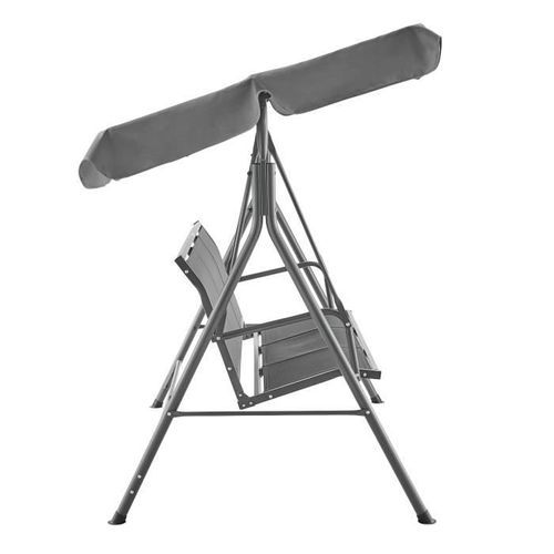 Balancelle avec structure en acier - 3 places - Victoria - Gris Anthracite - Photo n°3; ?>