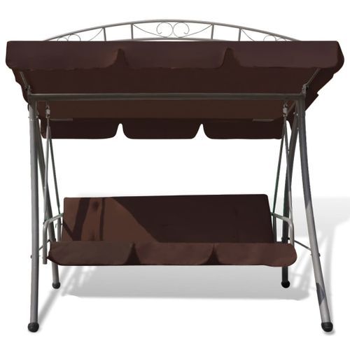 Balancelle convertible d'extérieur et auvent Voûte à motif Café - Photo n°2; ?>