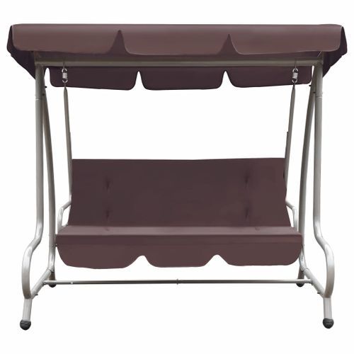 Balancelle d'extérieur avec auvent Couleur café 3 - Photo n°2; ?>