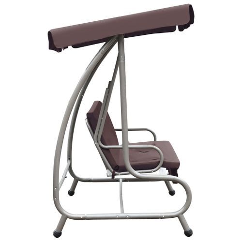 Balancelle d'extérieur avec auvent Couleur café 3 - Photo n°3; ?>