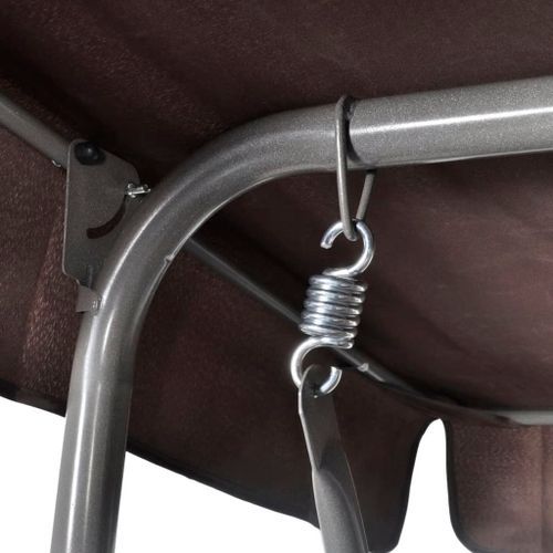 Balancelle suspendue d'extérieur 3 places avec auvent Café - Photo n°3; ?>