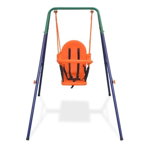 Balançoire pour enfants avec harnais de sécurité Orange - Photo n°2; ?>