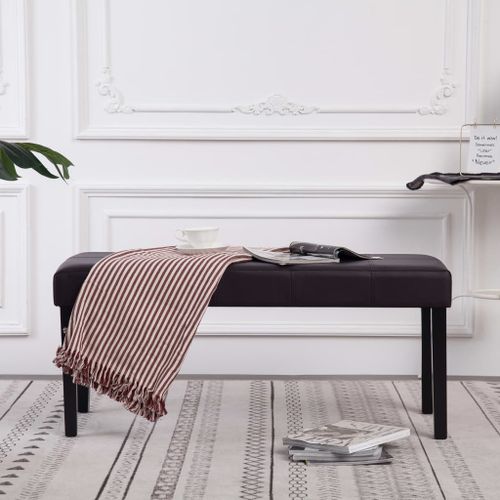 Banc 106 cm Marron Similicuir Rozy - Photo n°2; ?>