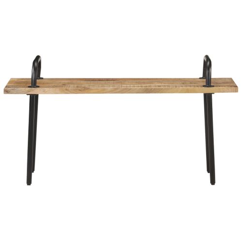 Banc 110 cm Bois de manguier brut - Photo n°3; ?>