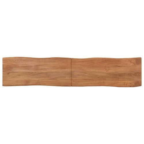 Banc 160 cm bois d'acacia massif et acier - Photo n°2; ?>