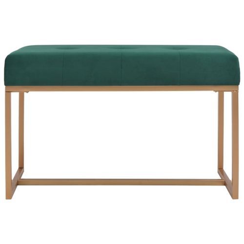 Banc 80 cm Vert Velours - Photo n°2; ?>