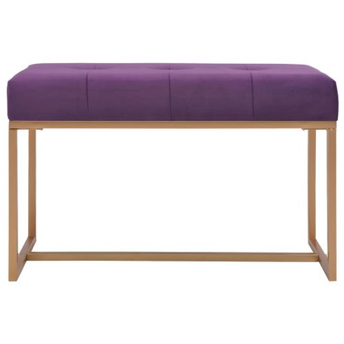 Banc 80 cm Violet Velours - Photo n°2; ?>