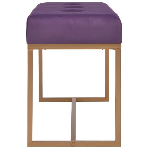 Banc 80 cm Violet Velours - Photo n°3; ?>