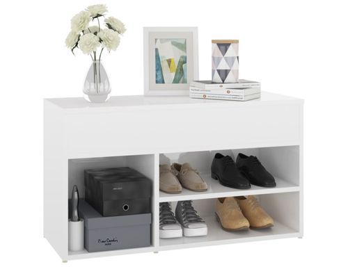 Banc à chaussures avec coffre de rangement Lula L 80 x H 45 x P 30 cm – Chic et pratique - Photo n°2; ?>