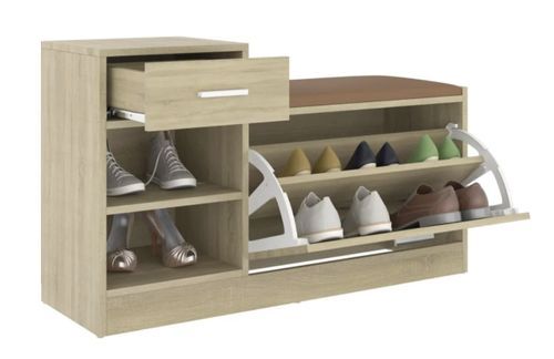 Banc à chaussures avec rangement Kourka – Style moderne - Photo n°2; ?>