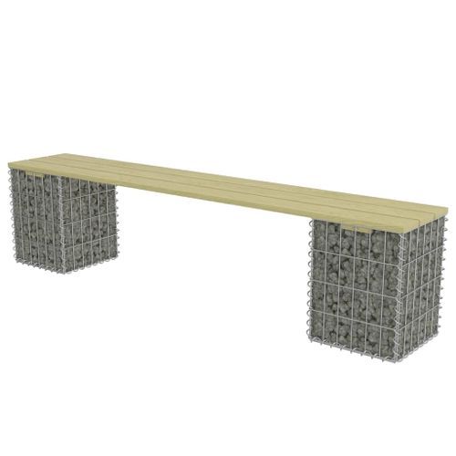 Banc à Gabion 180 Cm Acier Galvanisé Et Pinède 13 Banc à gabion 180 cm Acier galvanisé et pinède - Photo n°3; ?>