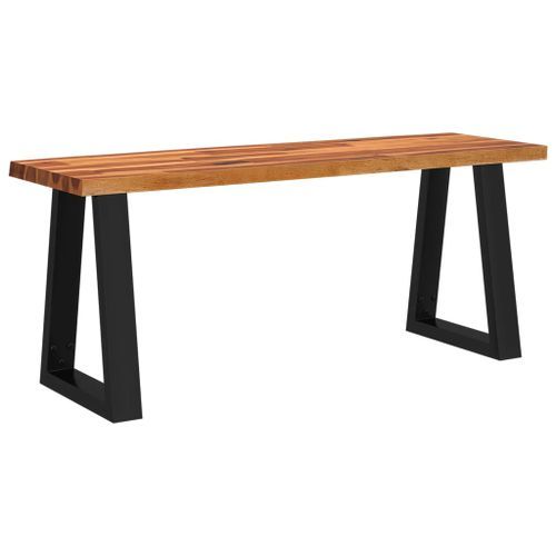 Banc avec bord vivant 110 cm bois d'acacia massif - Photo n°2; ?>