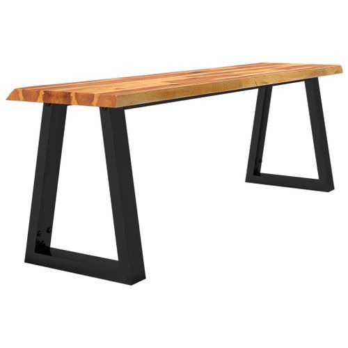 Banc avec bord vivant 140 cm bois d'acacia massif - Photo n°3; ?>