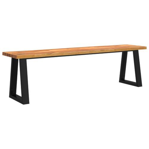 Banc avec bord vivant 160 cm bois d'acacia massif - Photo n°2; ?>