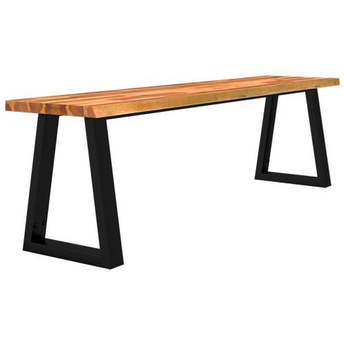 Banc avec bord vivant 160 cm bois d'acacia massif - Photo n°3; ?>