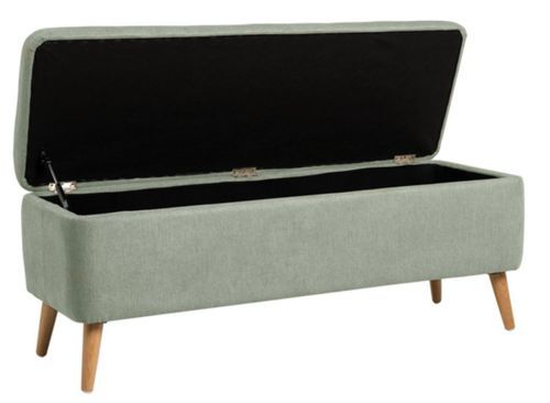 Banc avec coffre de rangement tissu Riko - Photo n°2; ?>