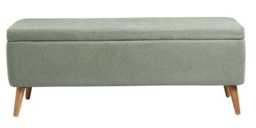 Banc avec coffre de rangement tissu Riko - Photo n°3; ?>